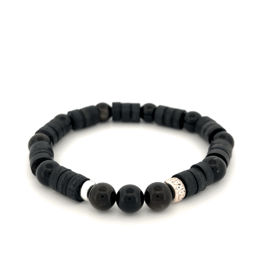 LeatherPearl Armband mit Goldobsidian